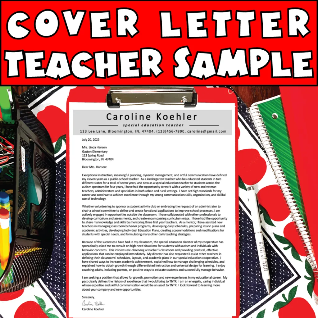 31083 teacher cover letter