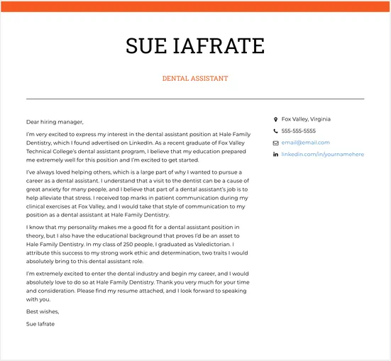 31089 cover letter formatting