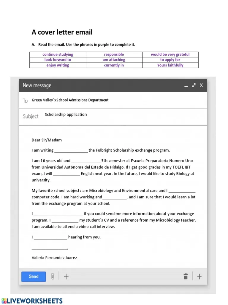 31098 basic email cover letter