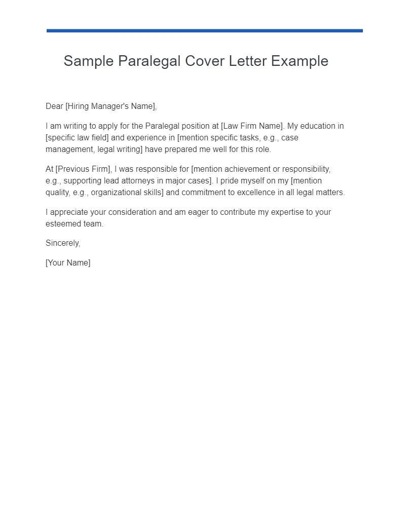 31099 paralegal cover letter writing