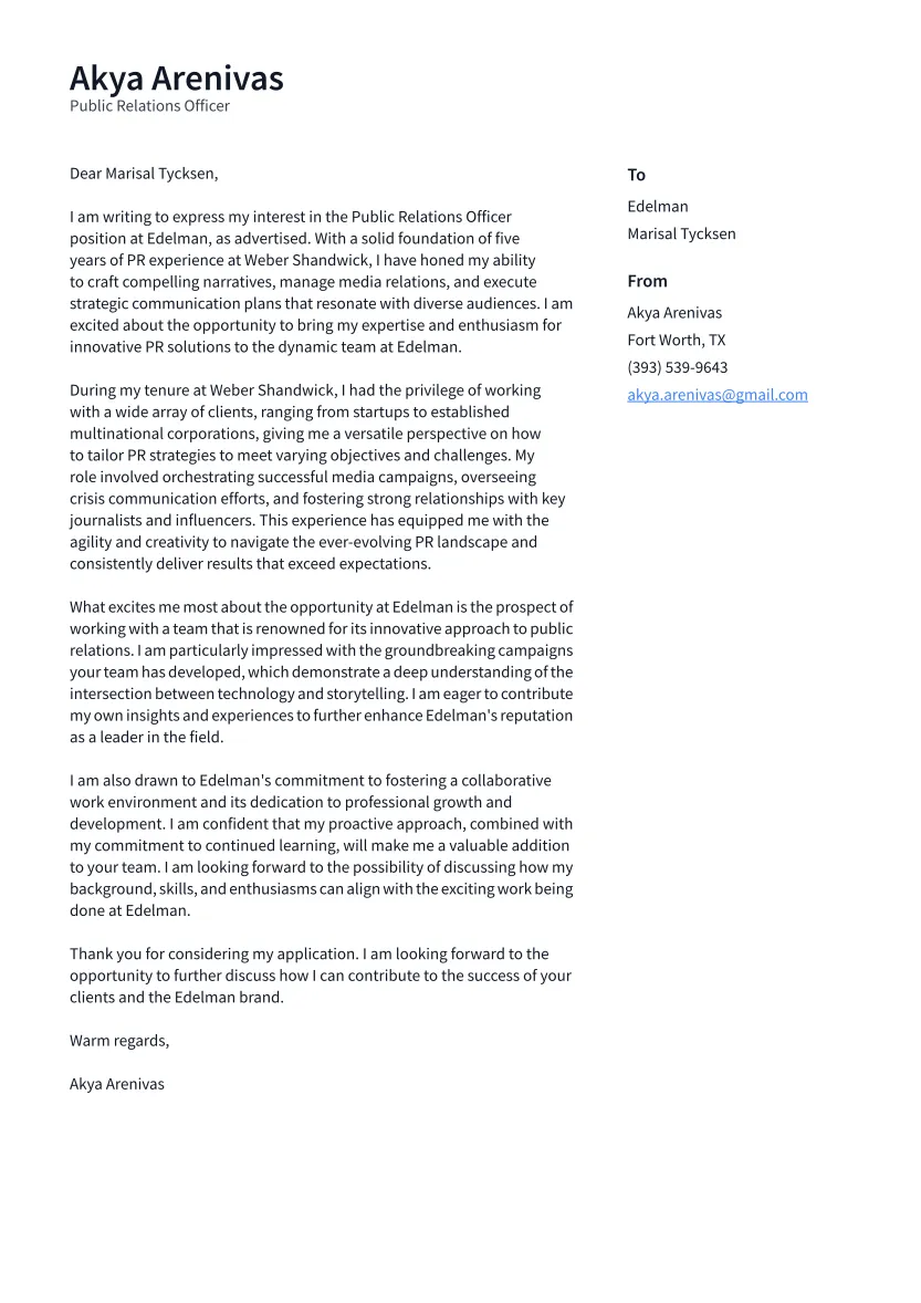 31100 pr assistant cover letter formatting
