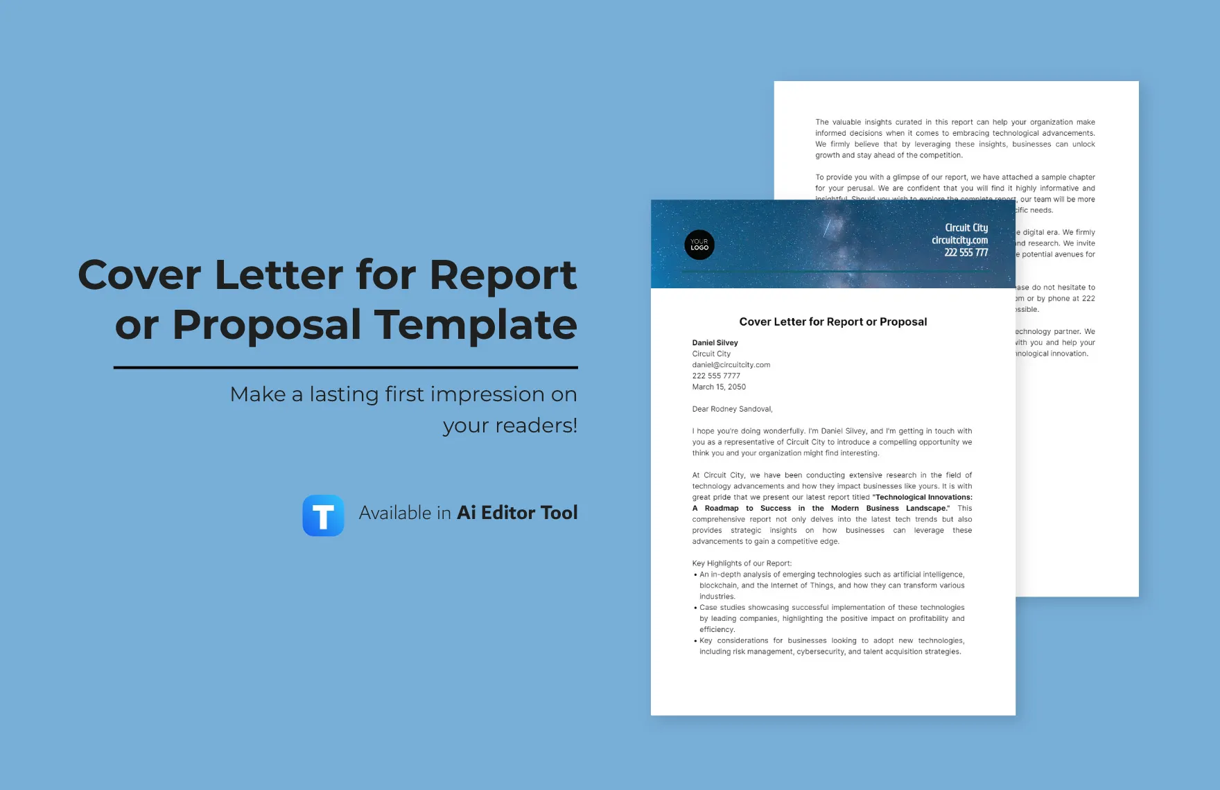 31101 proposal cover letter components