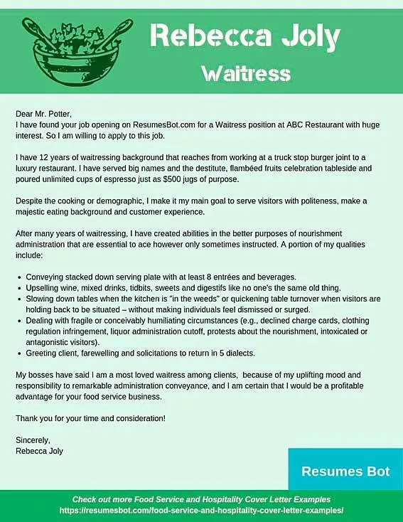 31104 waitress cover letter