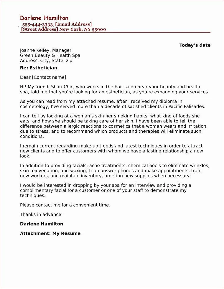 31112 esthetician cover letter