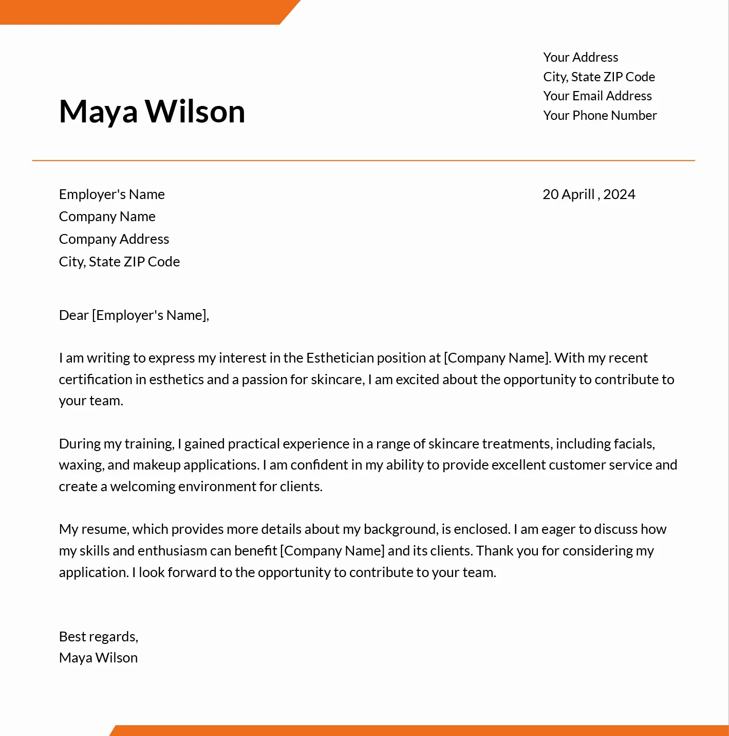 31112 esthetician customer service