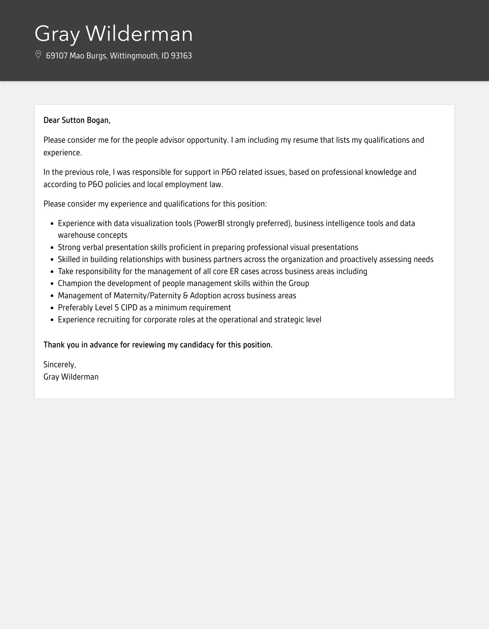 31116 cover letter review