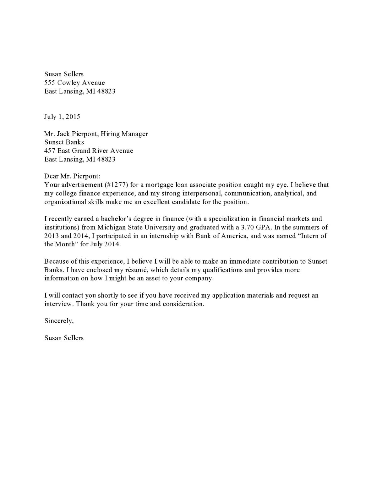 31125 achievements cover letter