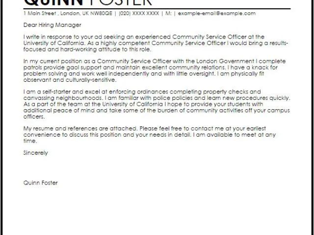 31126 community assistant cover letter tailoring