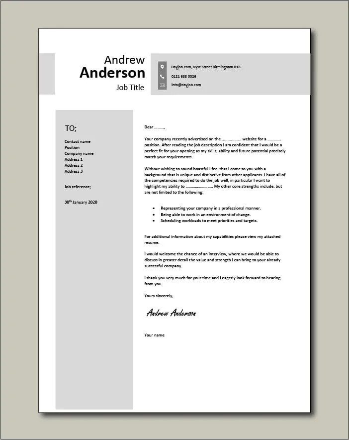 31130 skills based cover letter