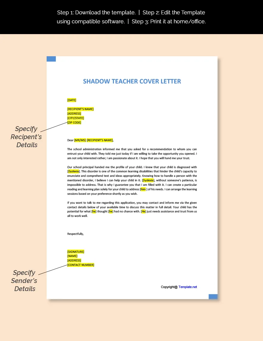 31136 shadowing cover letter importance