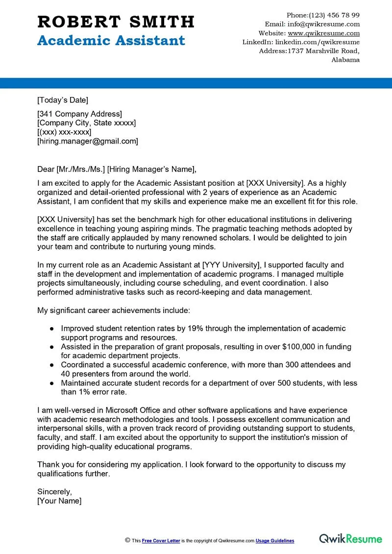 31144 academic cover letter teaching