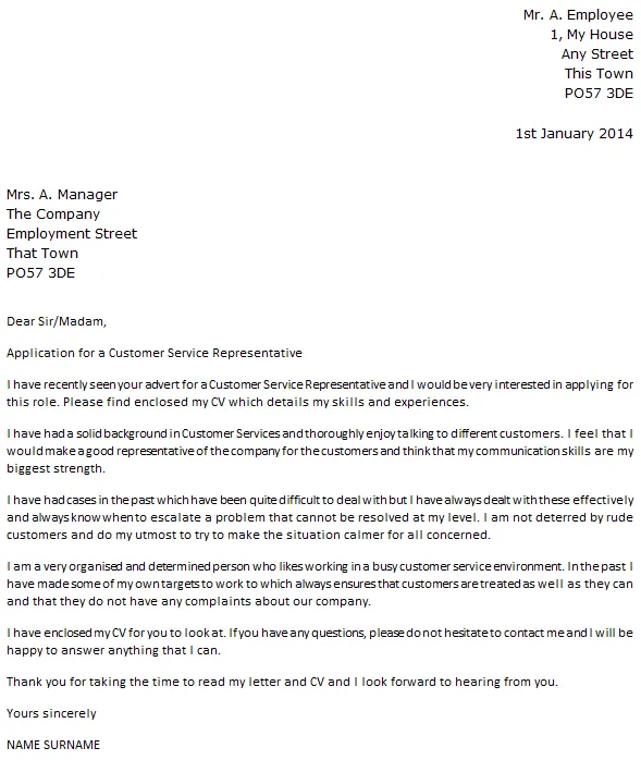 31147 customer service cover letter guide 3