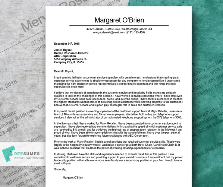 31149 cover letter formatting