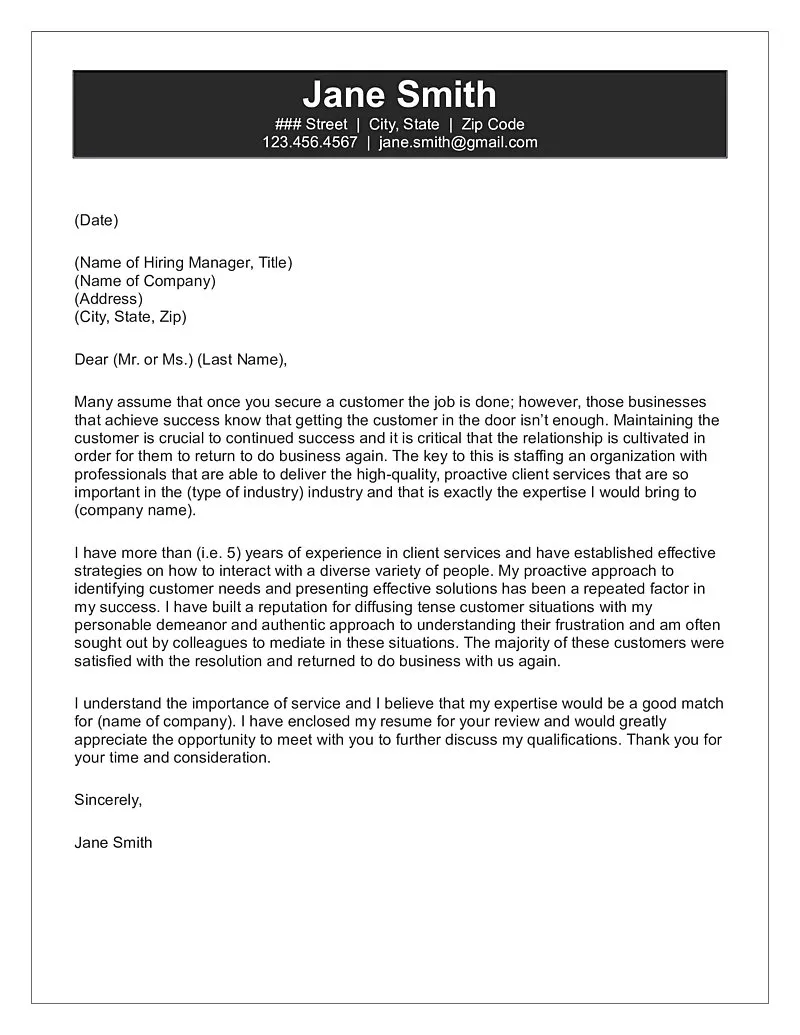 31160 customer service cover letter 6
