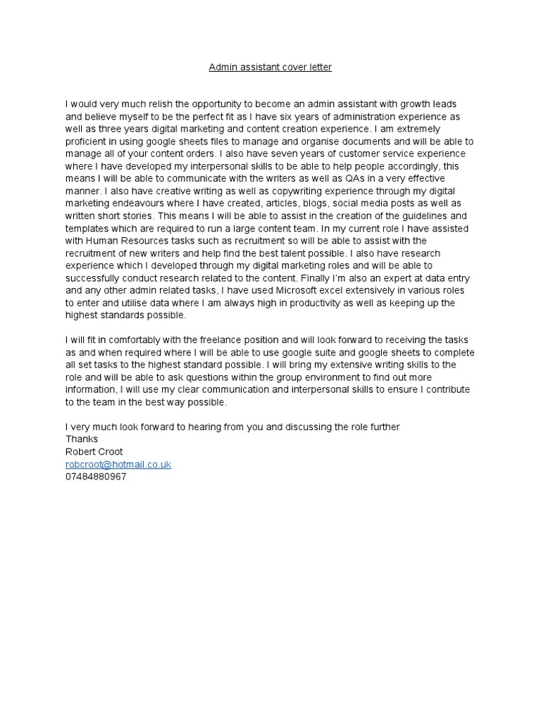 31162 admin assistant cover letter image2