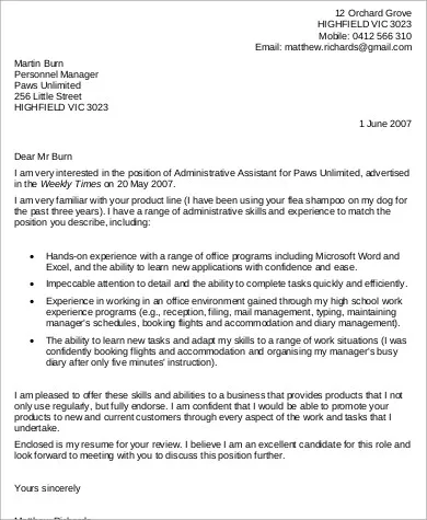 31162 admin assistant cover letter image4