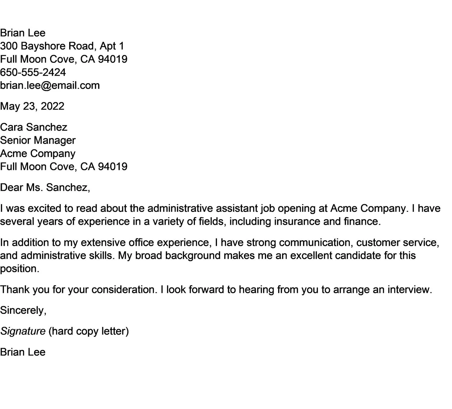 31162 admin assistant cover letter image5