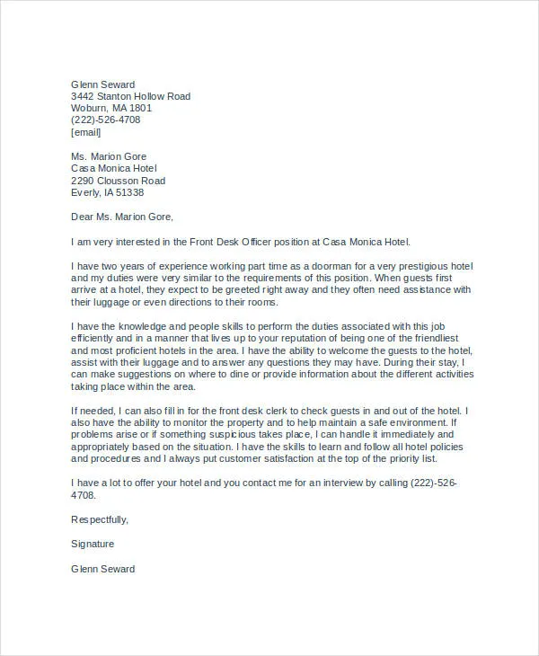 31176 cover letter formatting