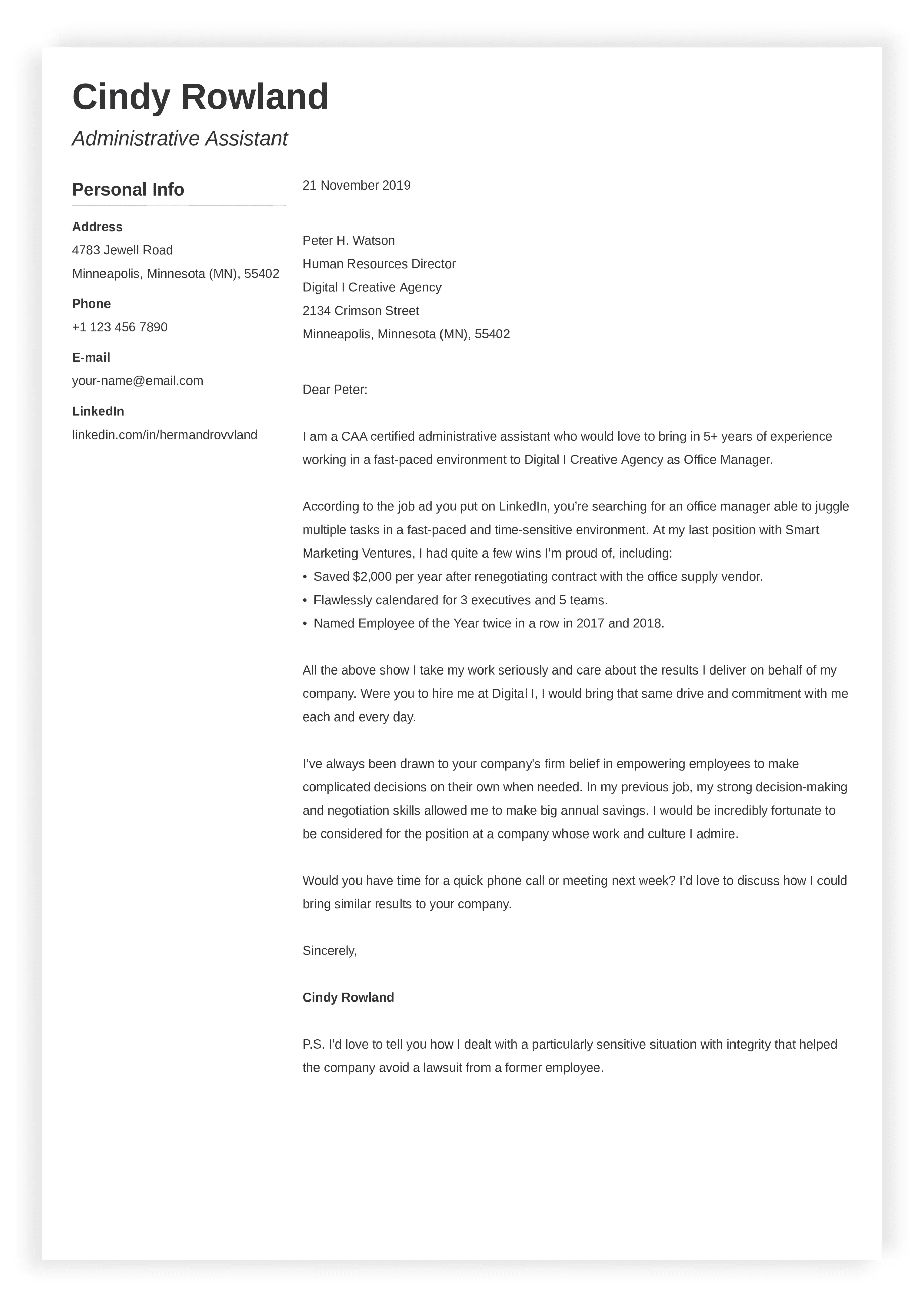 31181 cover letter examples