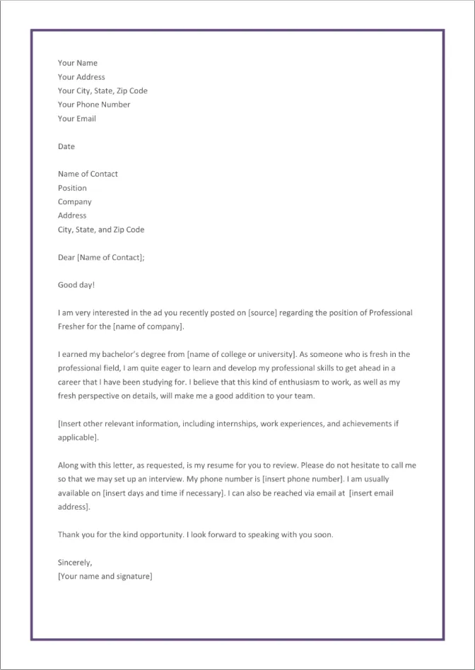 31184 cover letter content