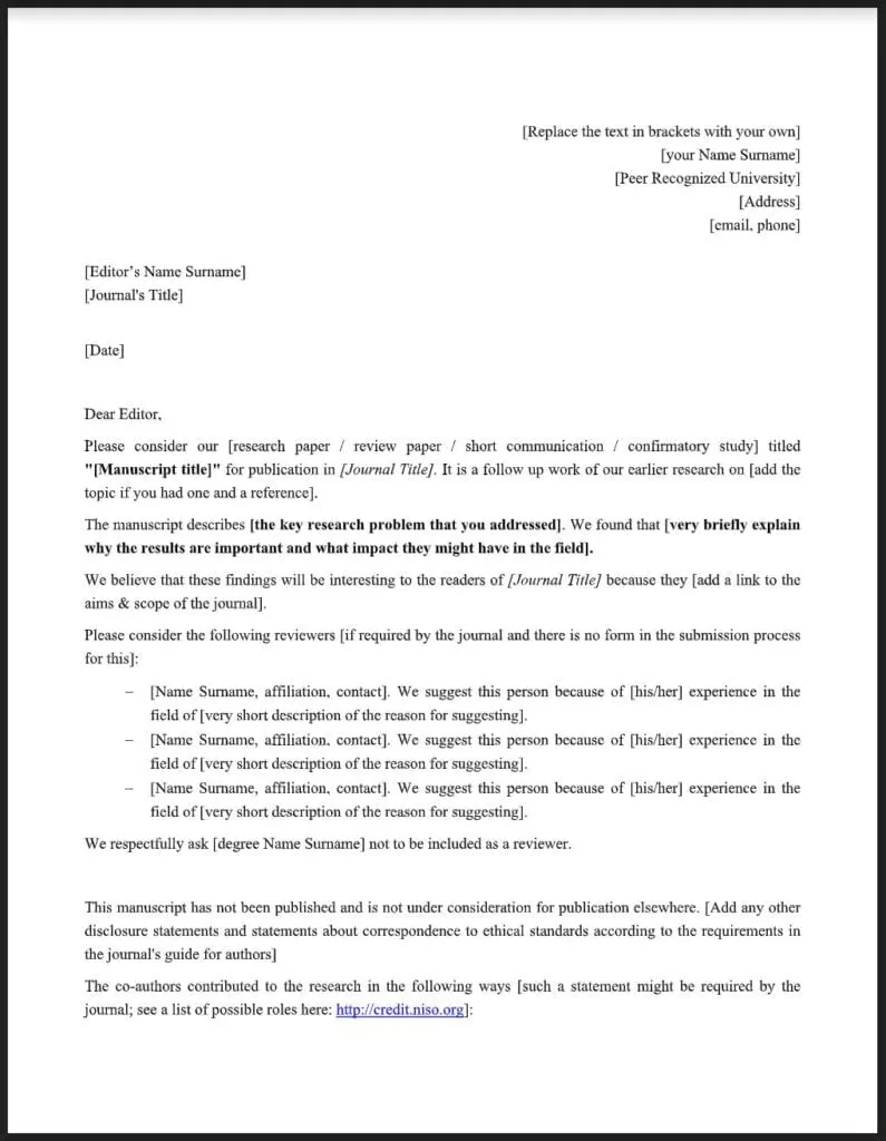 31202 paper cover letter formatting
