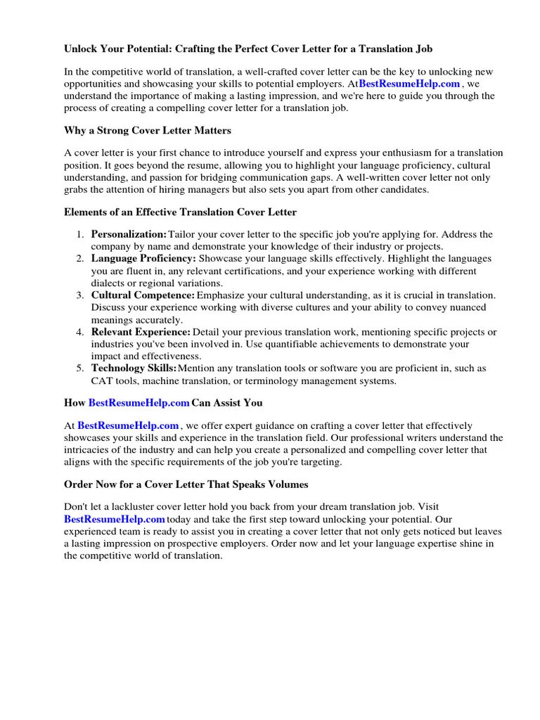 31210 translator cover letter tips