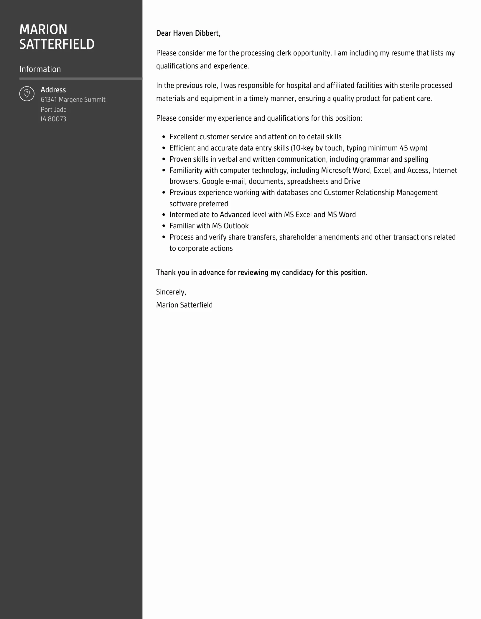 31222 mail processing clerk skills 4
