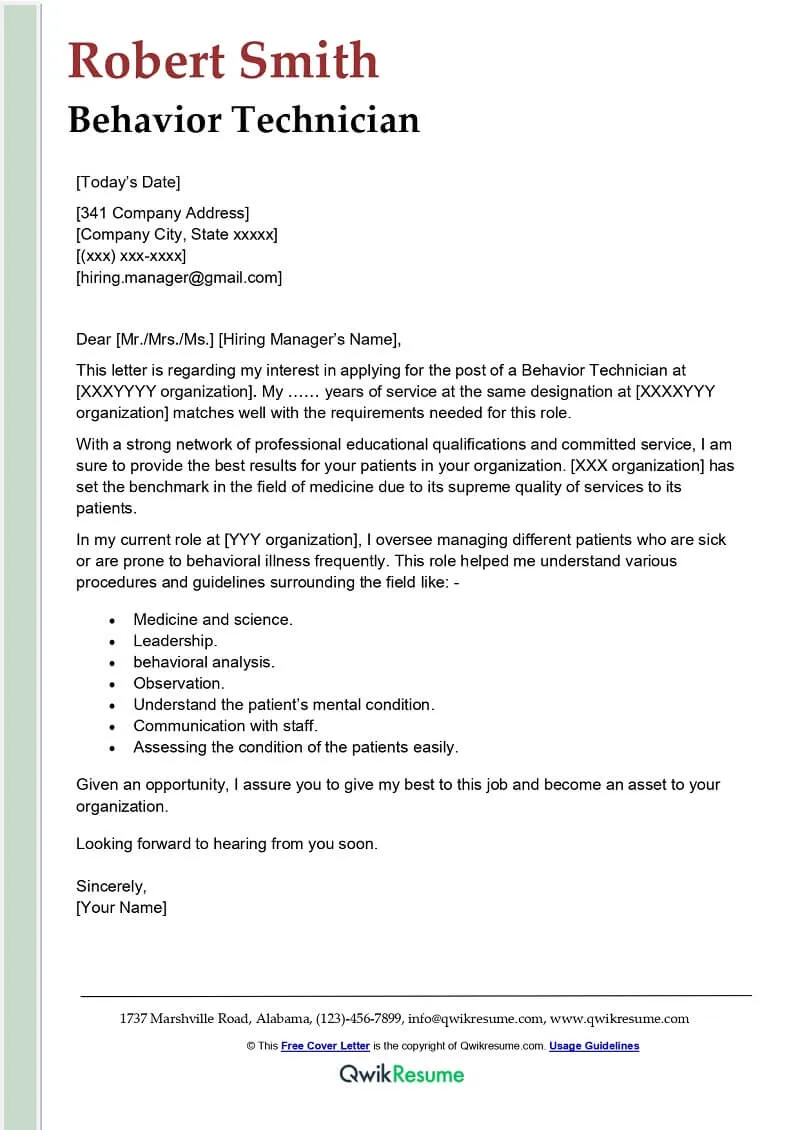 31226 behavior technician resume tips