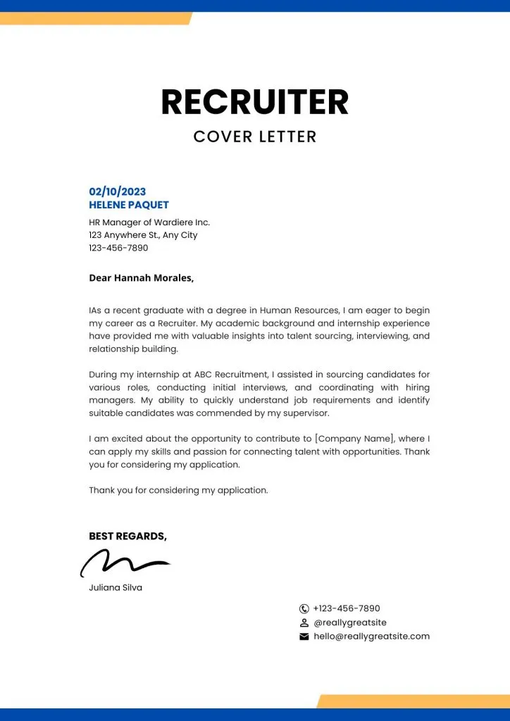 31231 recruiter responsibilities
