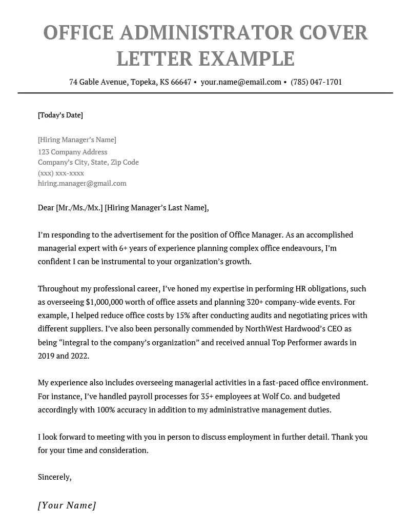 31248 contact information cover letter