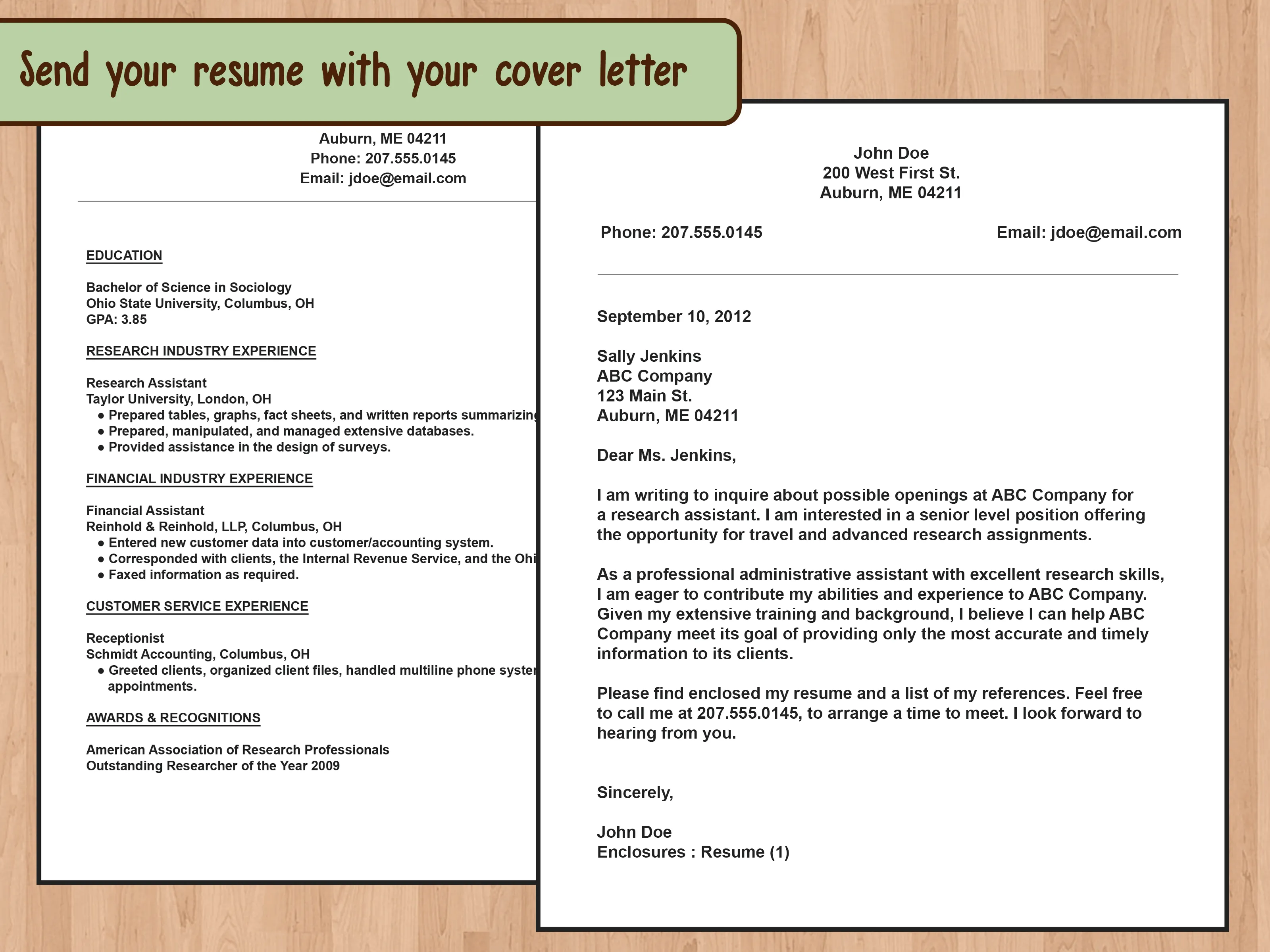 31250 cover letter formatting