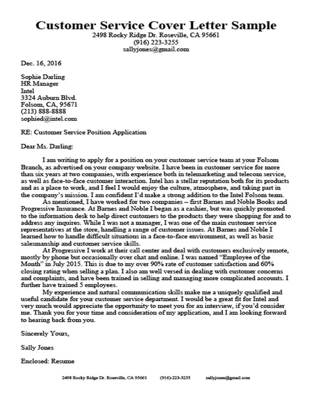 31267 customer service cover letter mistakes