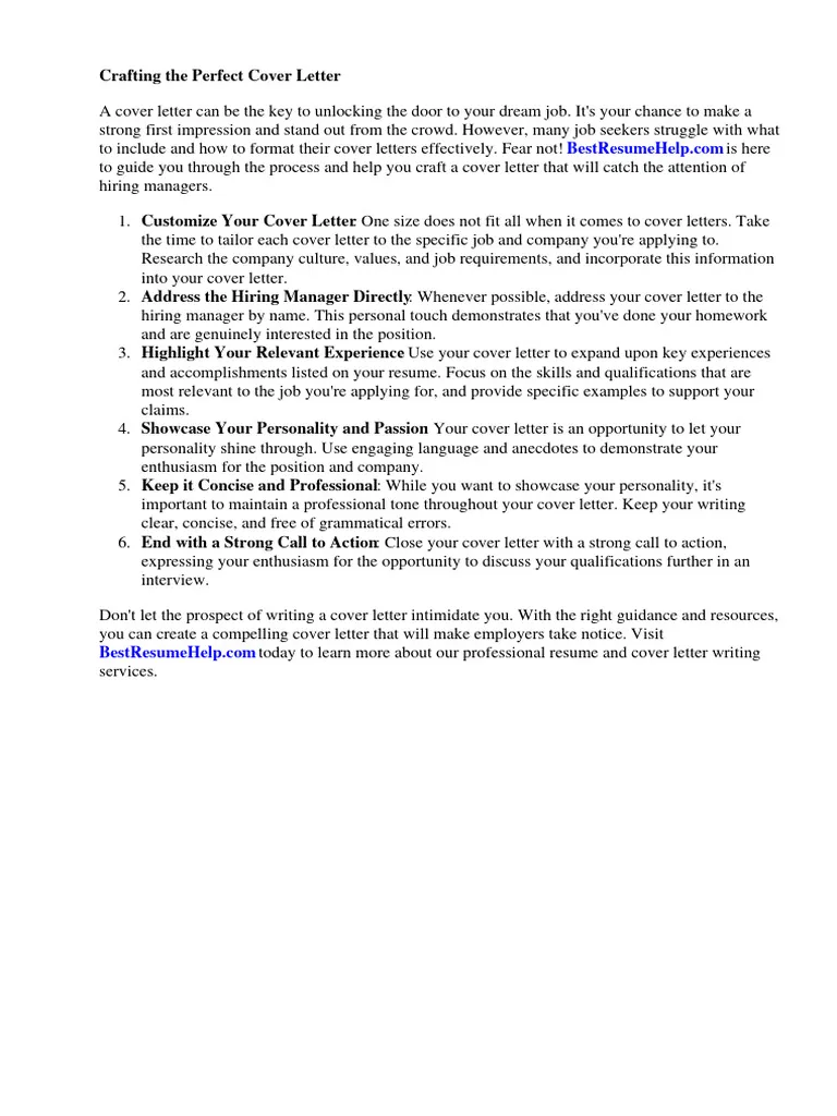 31274 cover letter writing