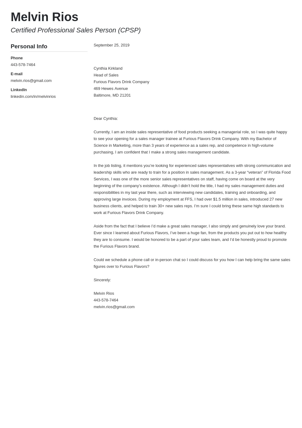 31284 sales cover letter achievements