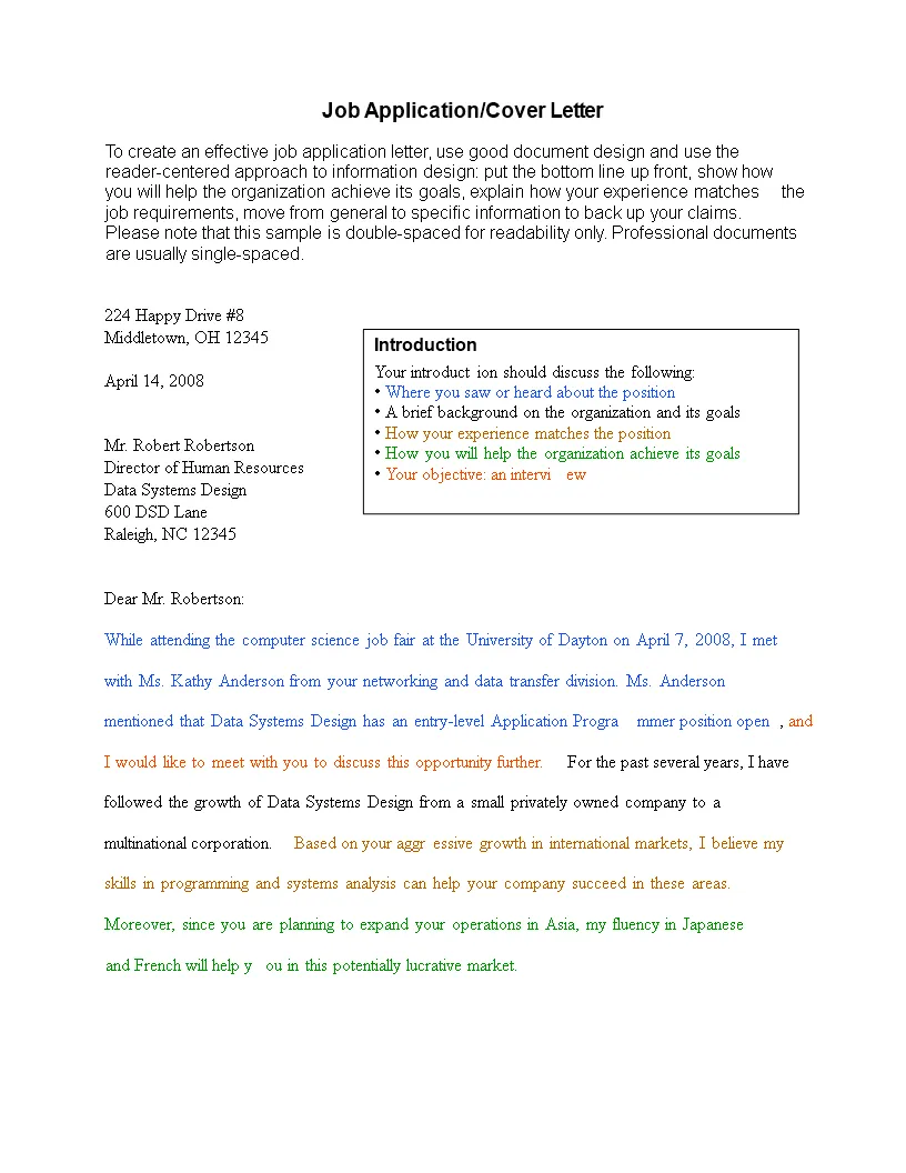 31290 tailoring cover letter