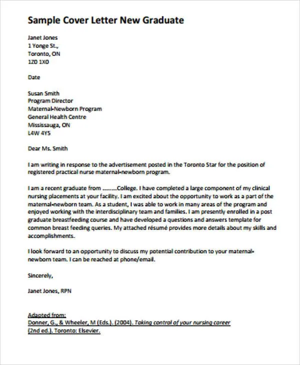 31296 nursing cover letter example