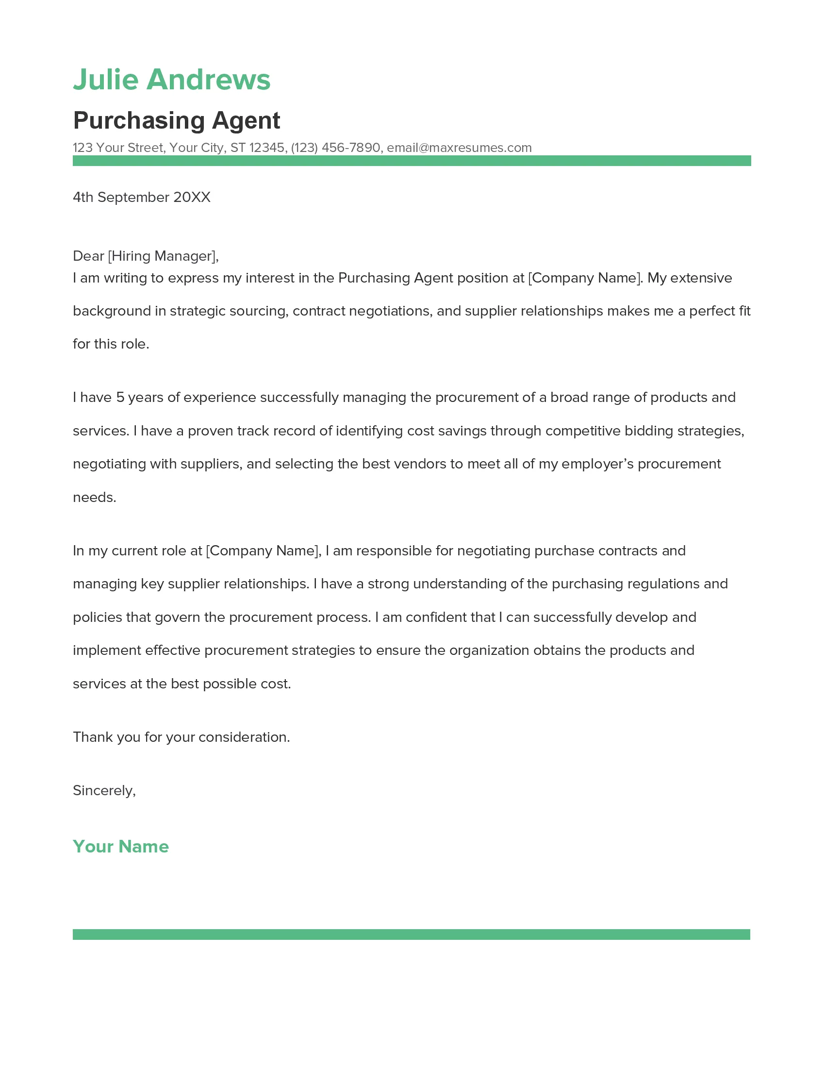 31300 cover letter purchaser tone