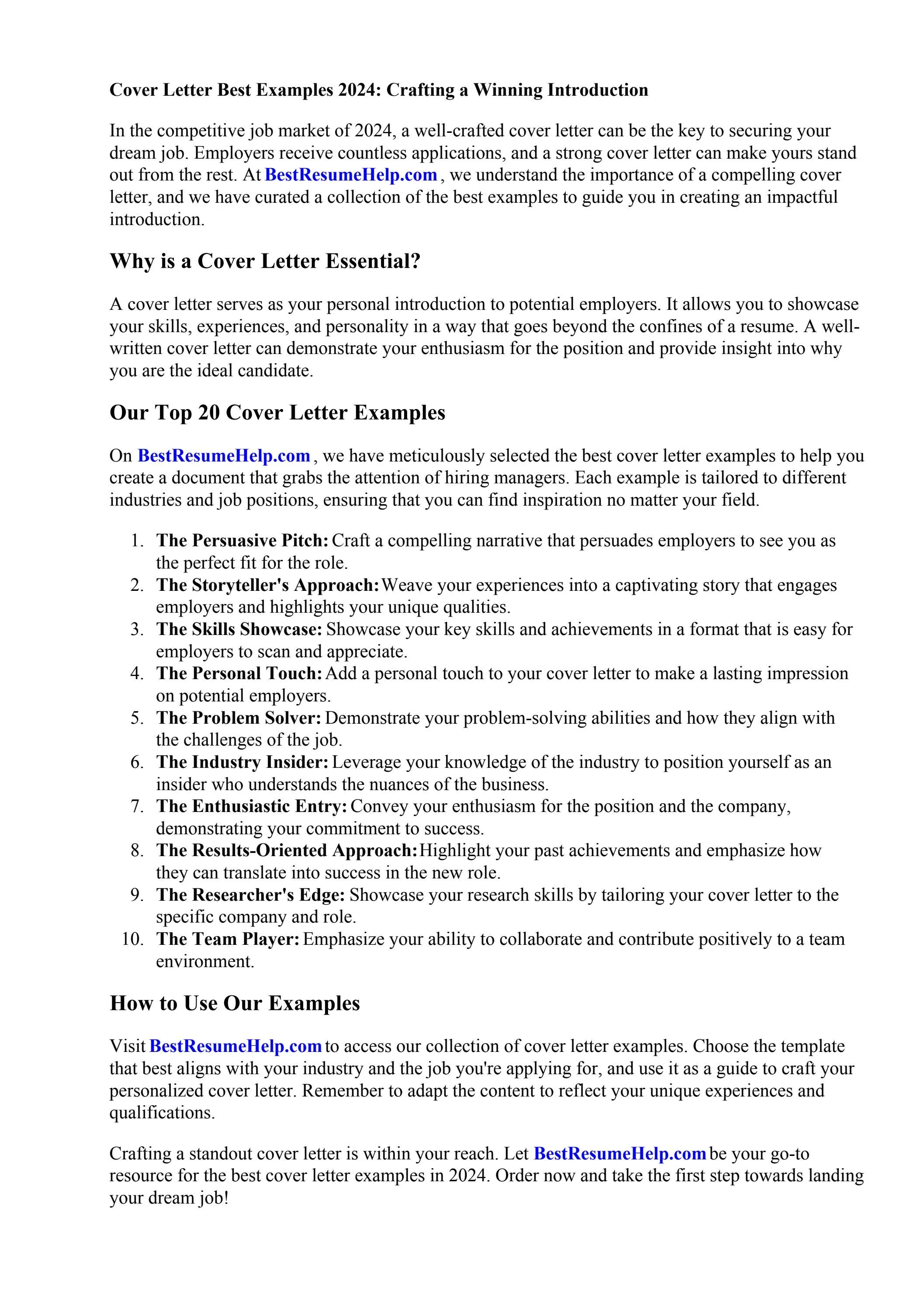 31302 cover letter components