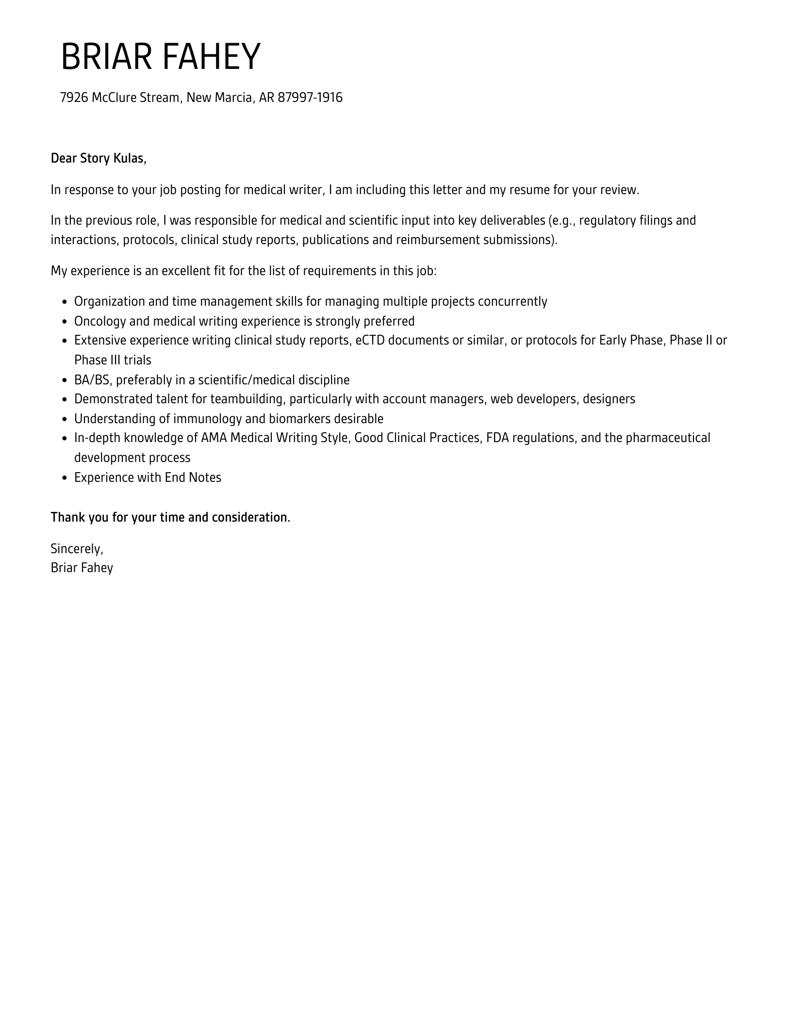 31304 cover letter sections