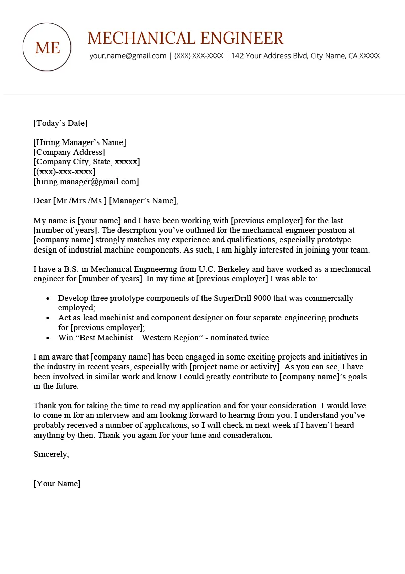 31310 project engineer cover letter tips