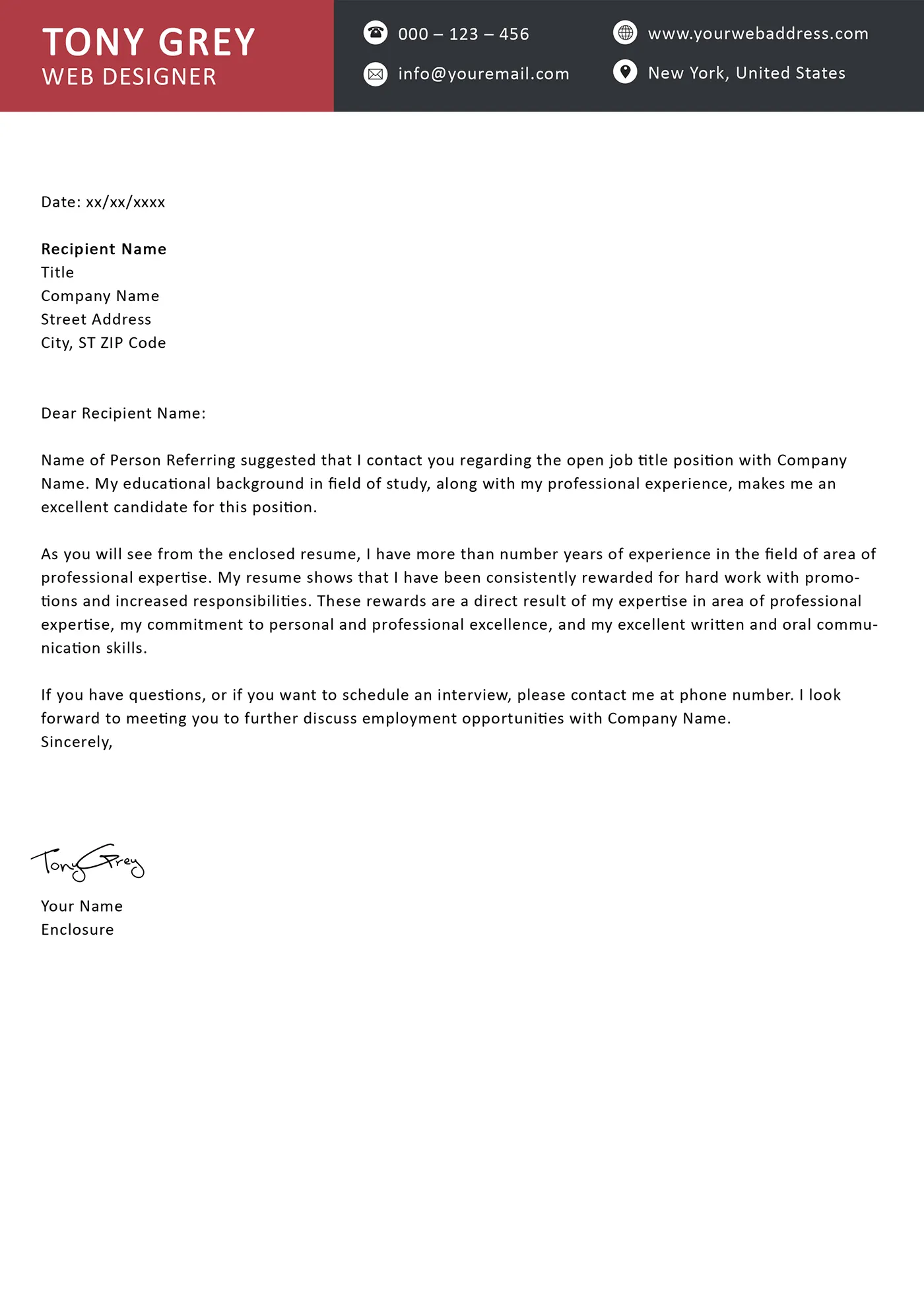 31318 cover letter formatting