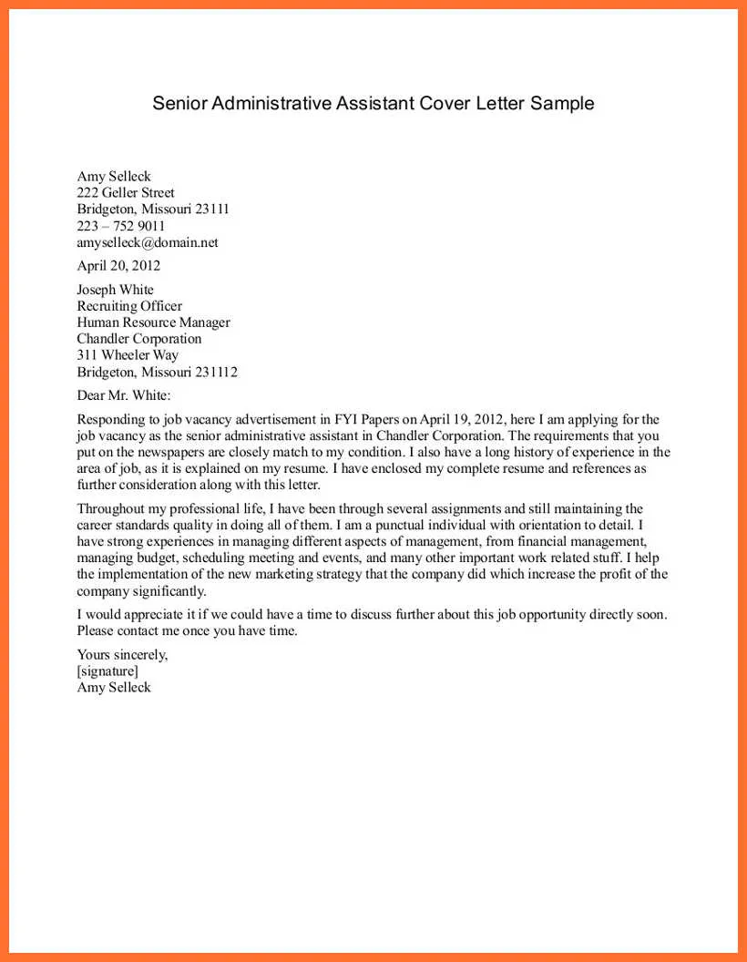 31318 experienced professional cover letter