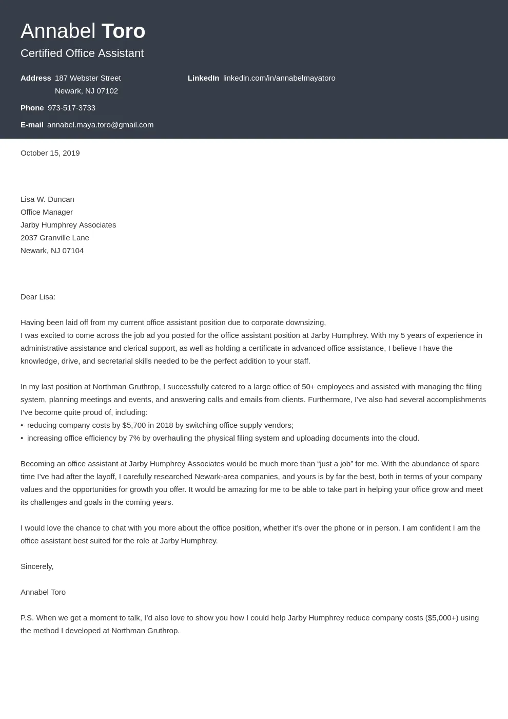 31323 cover letter crafting