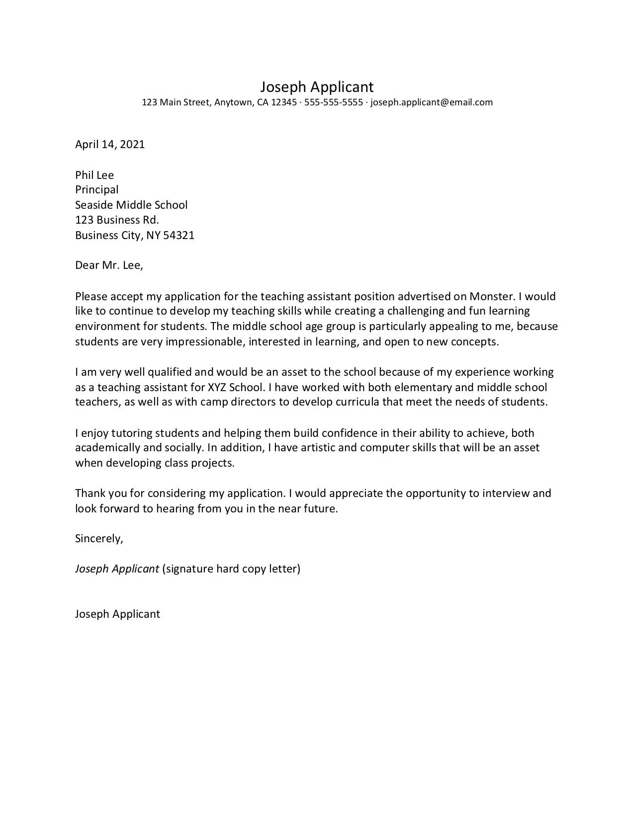 31328 professional cover letter