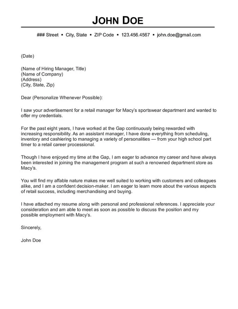 31330 retail management cover letter 5