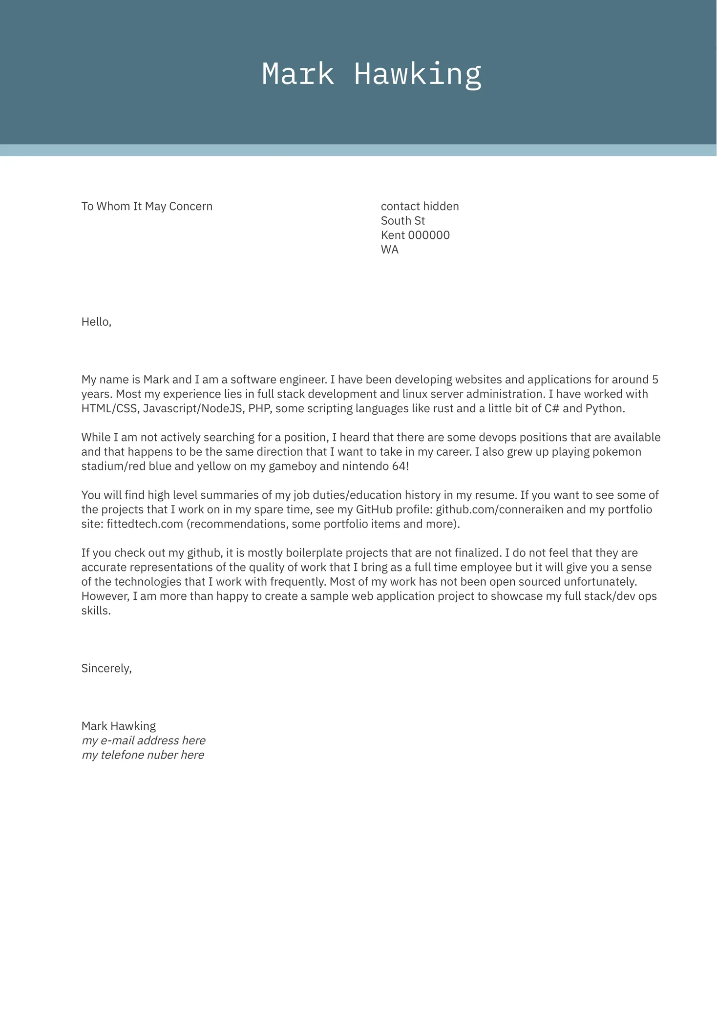 31333 engineering cover letter tailoring