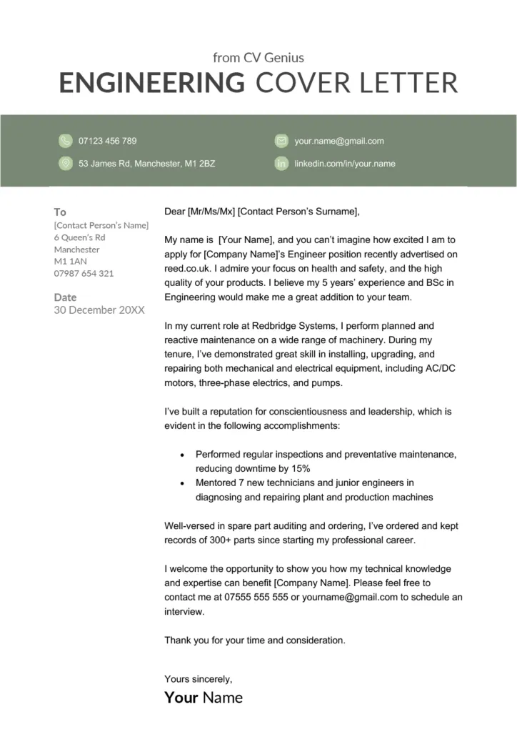 31333 engineering skills cover letter