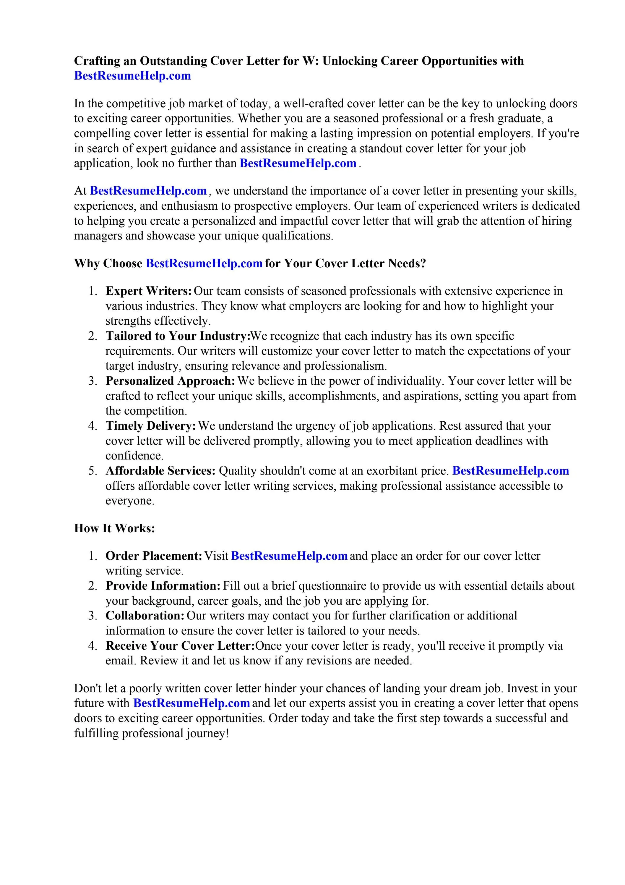 31341 cover letter formatting