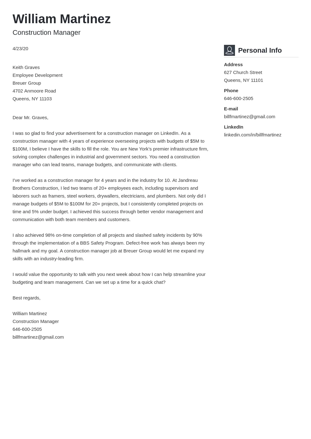 31342 construction cover letter skills