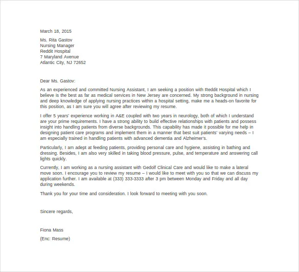 31343 nursing assistant cover letter example1
